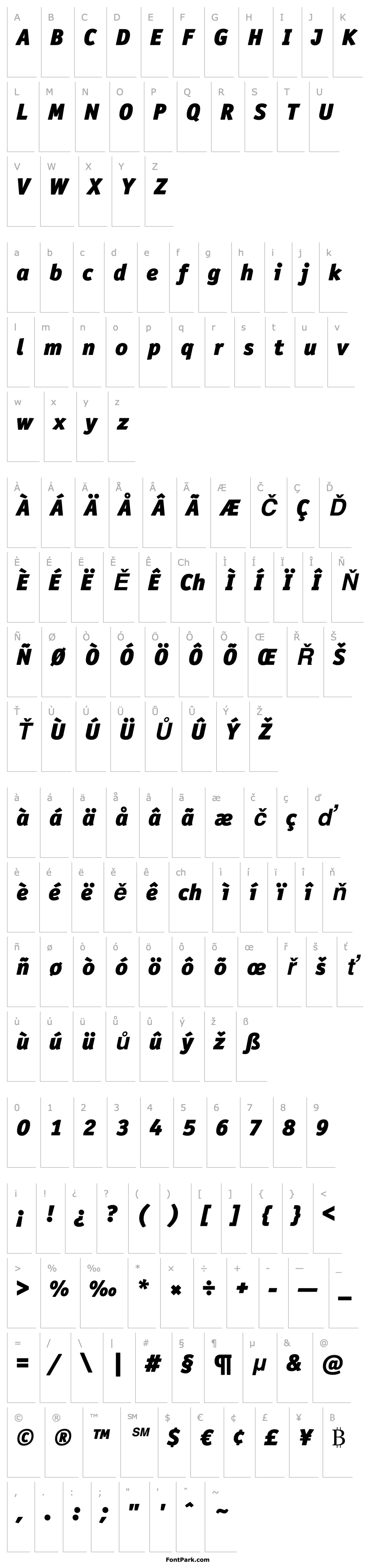 Overview OfficinaSanITC-BlackItalic