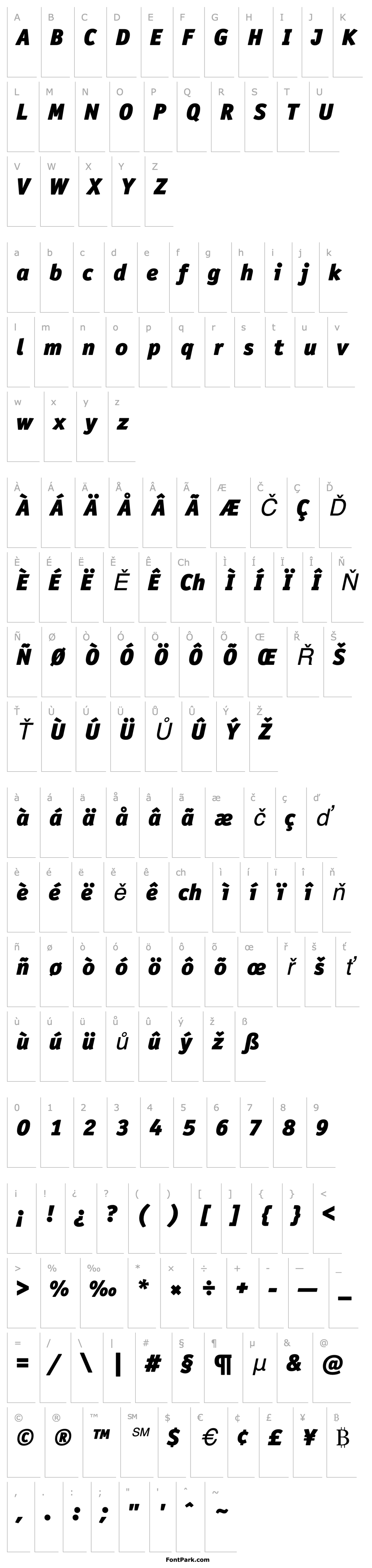 Overview OfficinaSansITC-BlackItalic