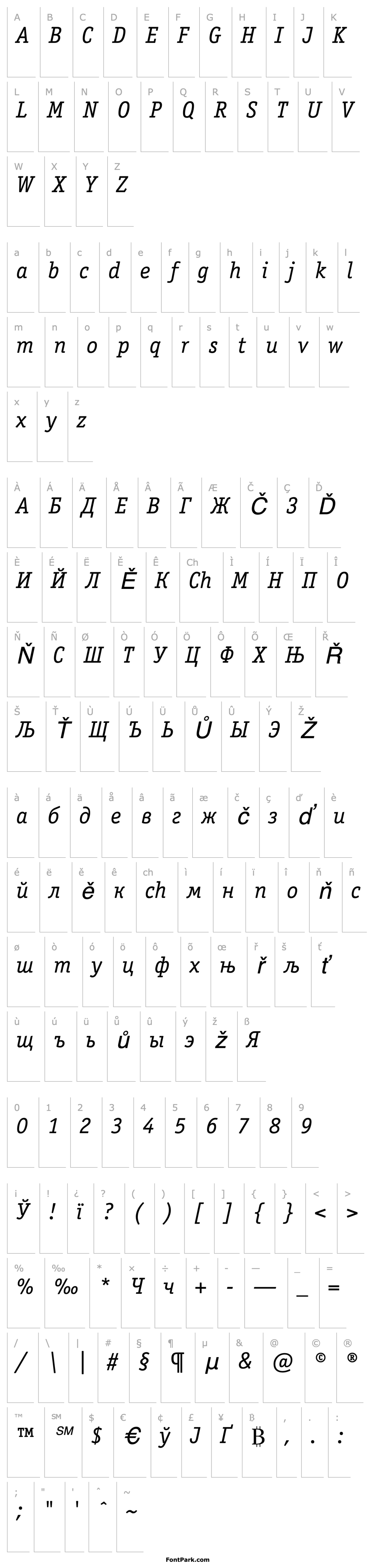 Overview OfficinaSerifCTT Italic