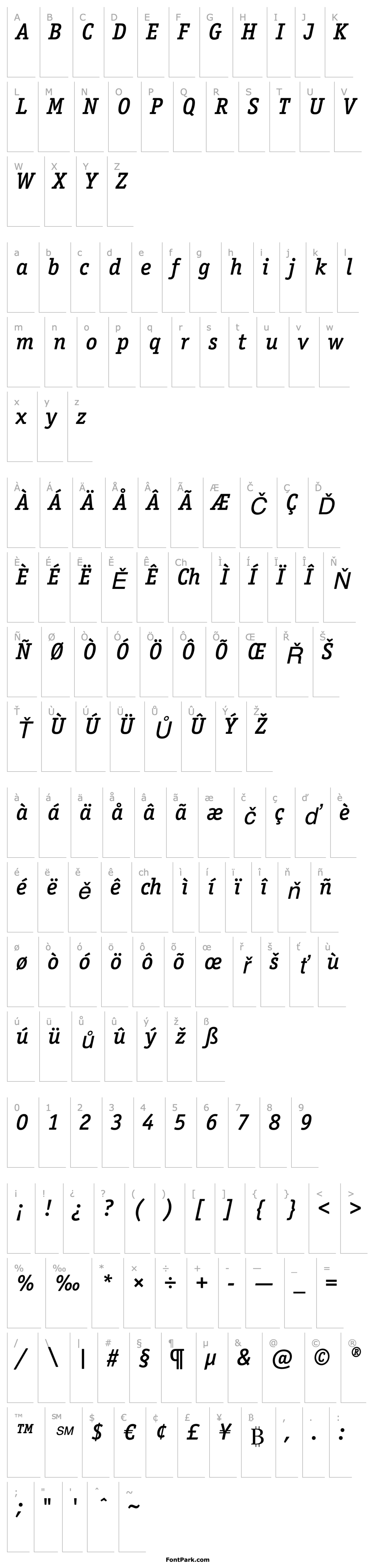 Overview OfficinaSerITCStd-MediumItalic