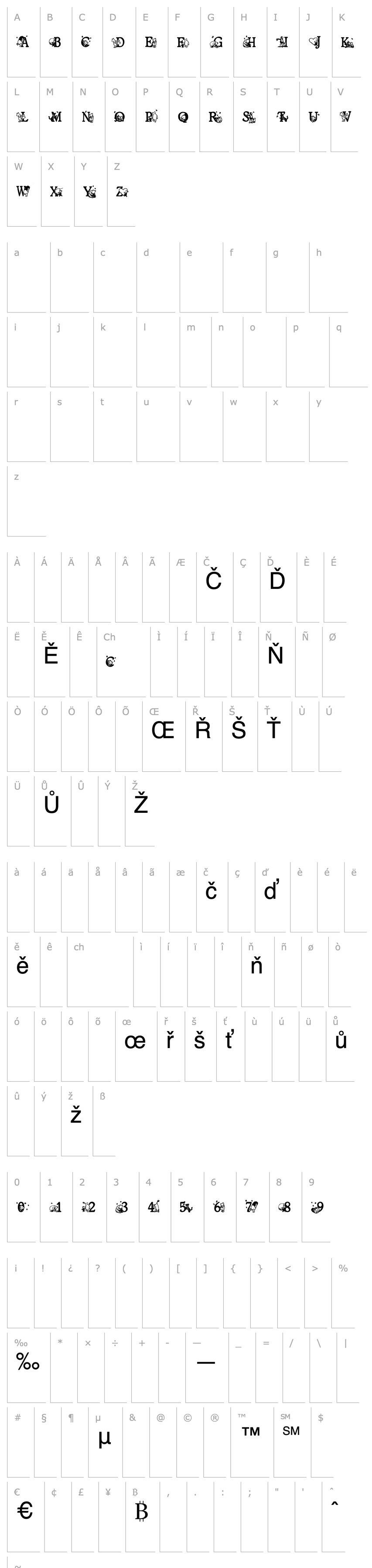 Overview OhBotherFont