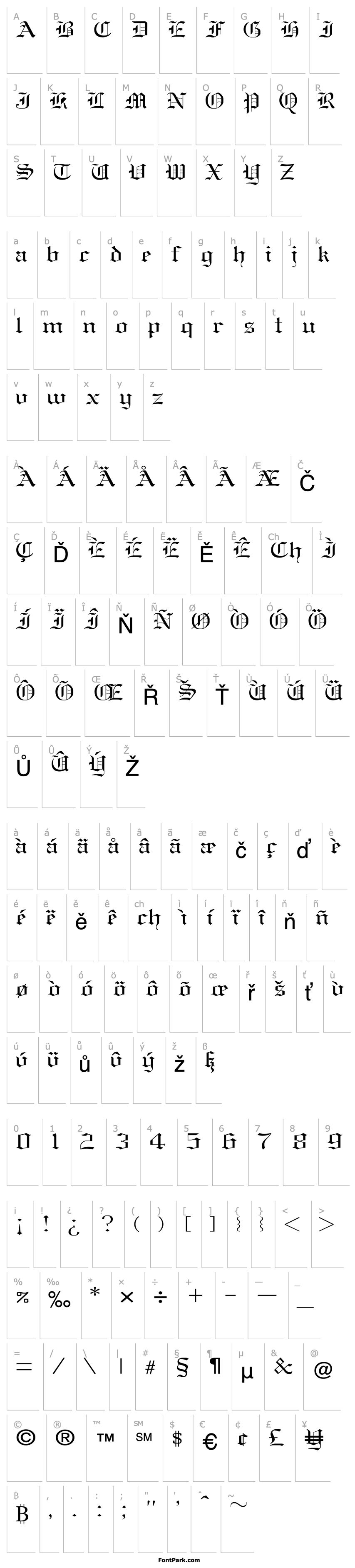 Overview Old English Normal