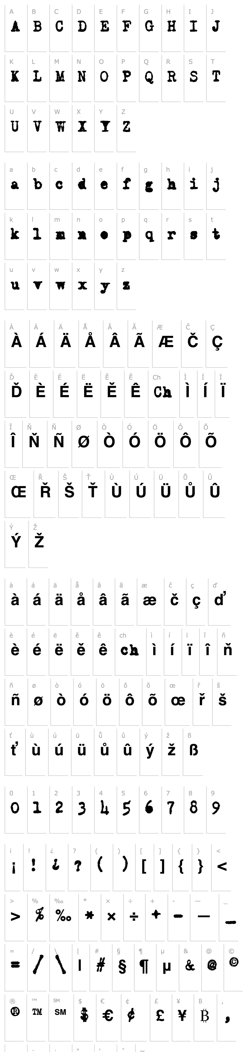 Overview Old Typewriter Bold