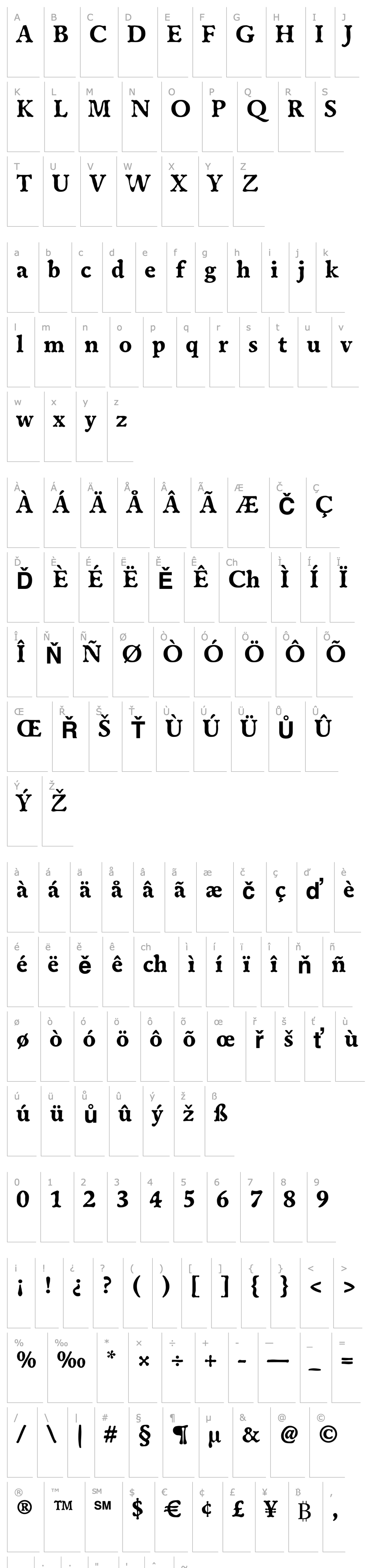 Overview Oldbook ITC Std Bold