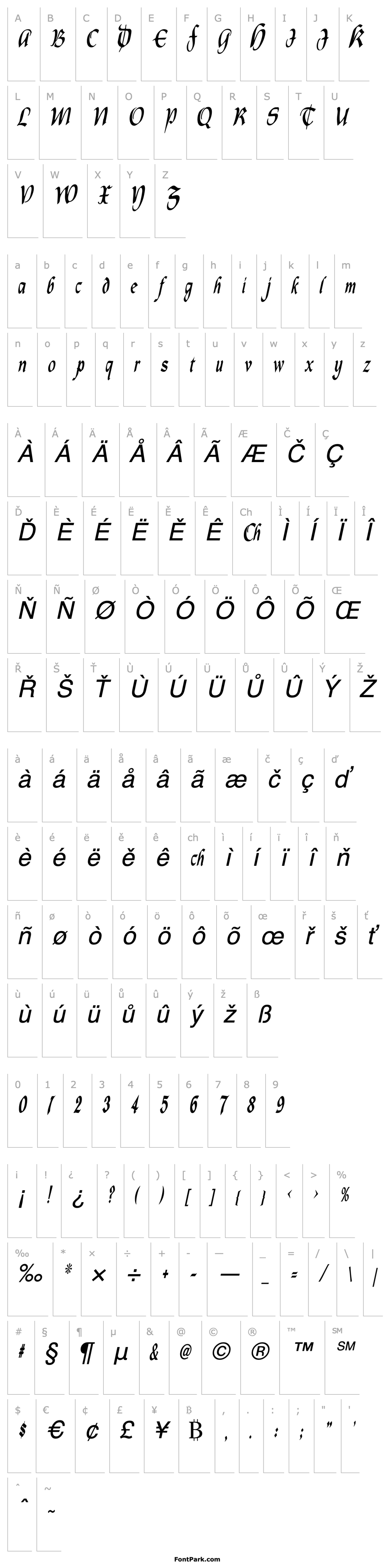 Overview OldCountryCondensed Italic