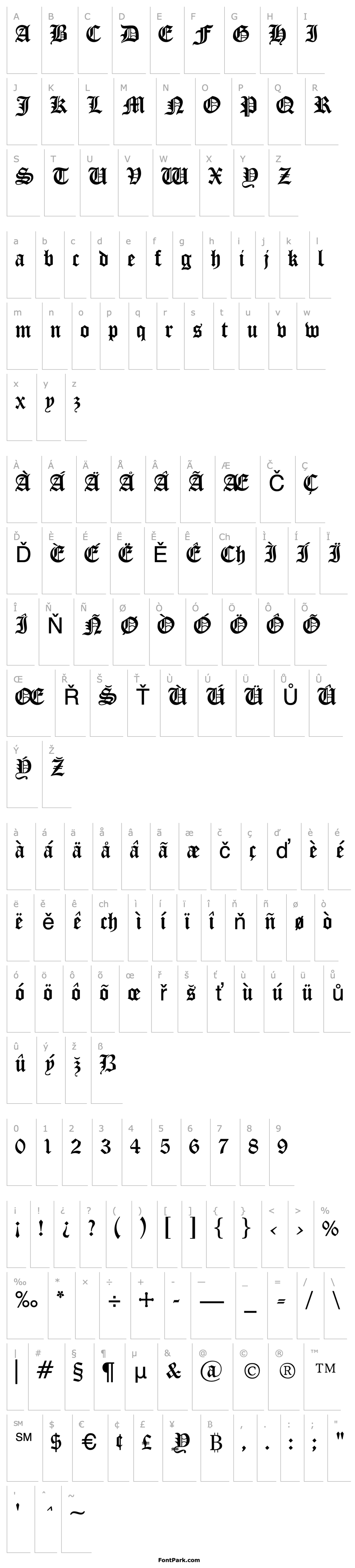 Overview OldEnglish Regular