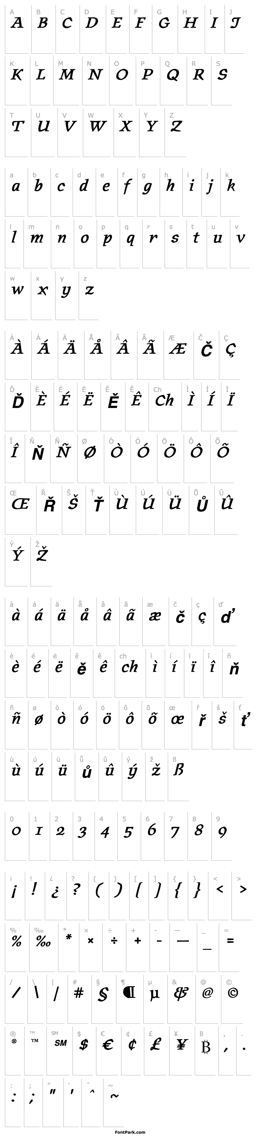 Overview OldrichiumITCStd-Demi Italic