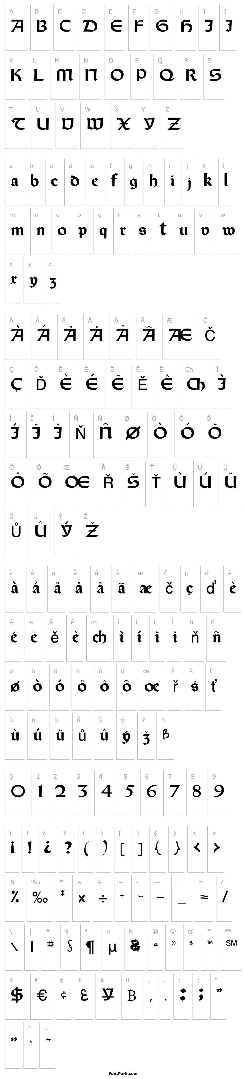 Overview OldyStyleType102 Regular