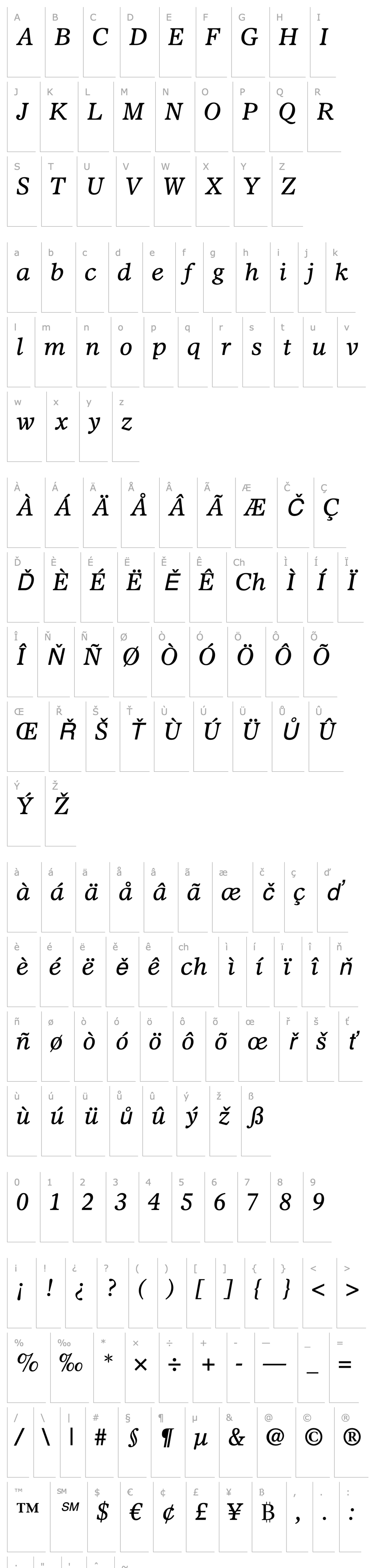 Overview Olympian LT Italic