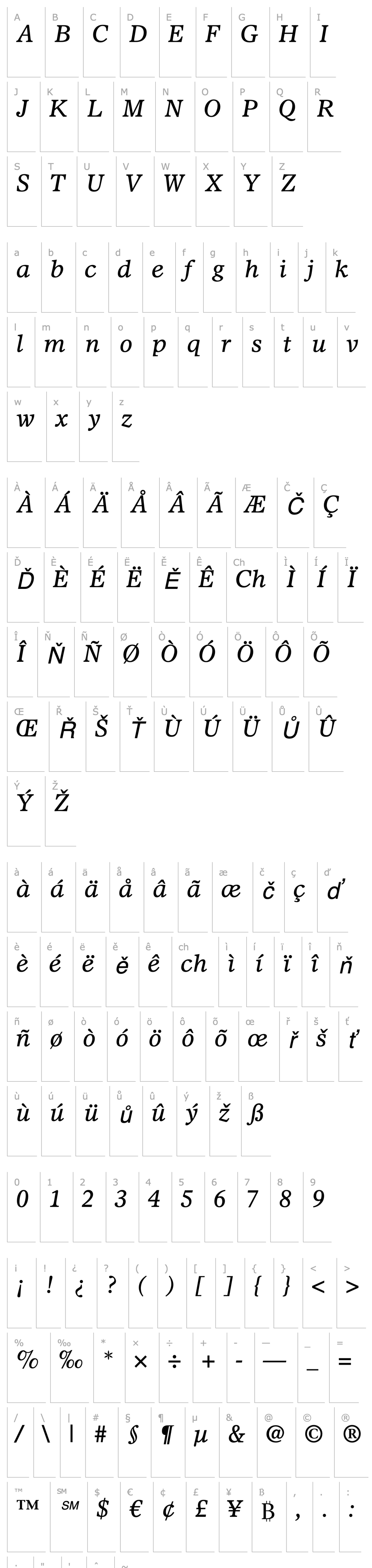 Overview OlympianLTStd-Italic