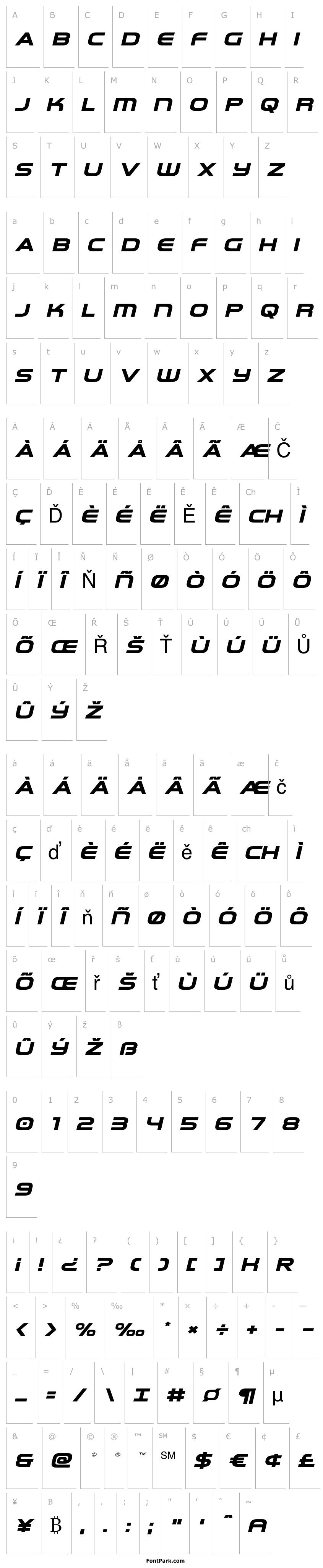 Overview Omega Flight Expanded Italic