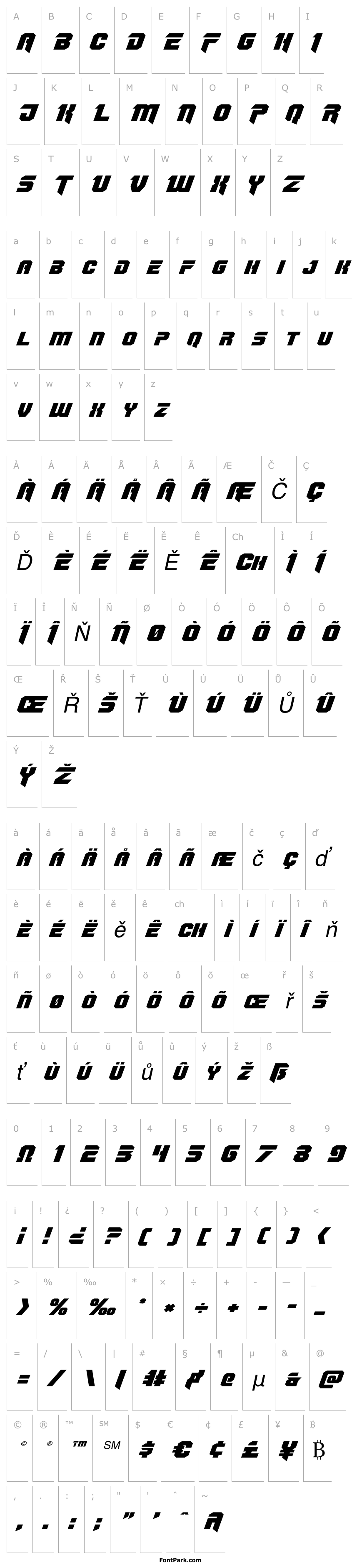 Overview OmegaForce Expanded Italic