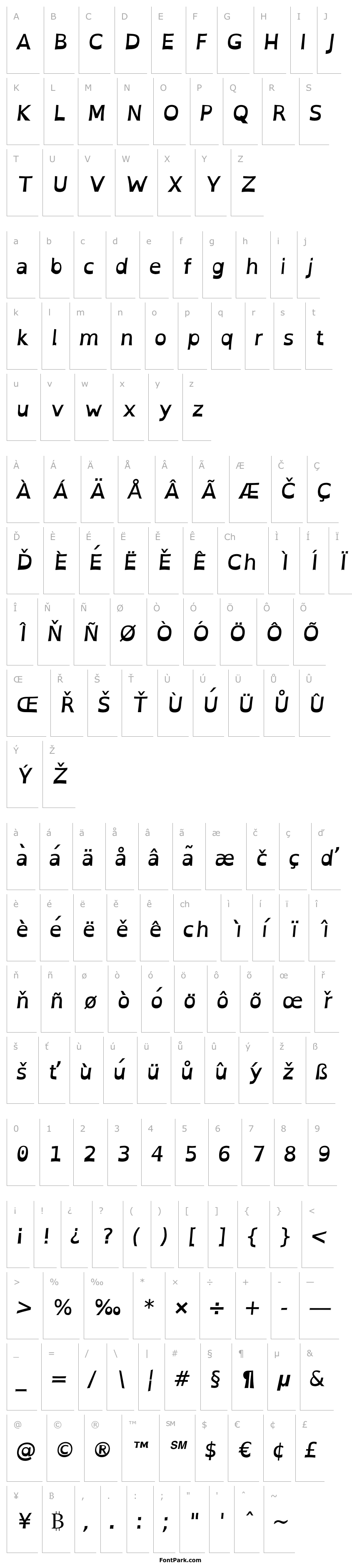 Přehled OpenDyslexic Bold Italic