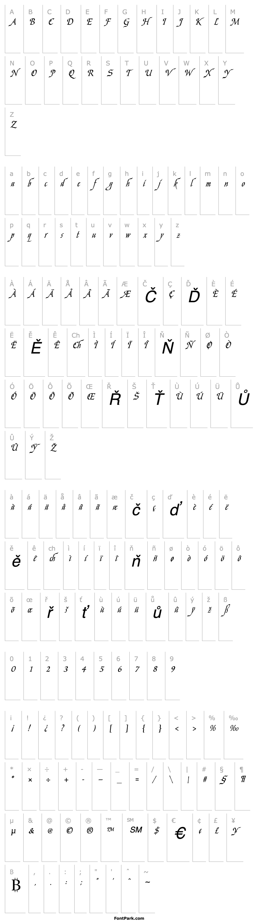 Overview Ophelia-Italic