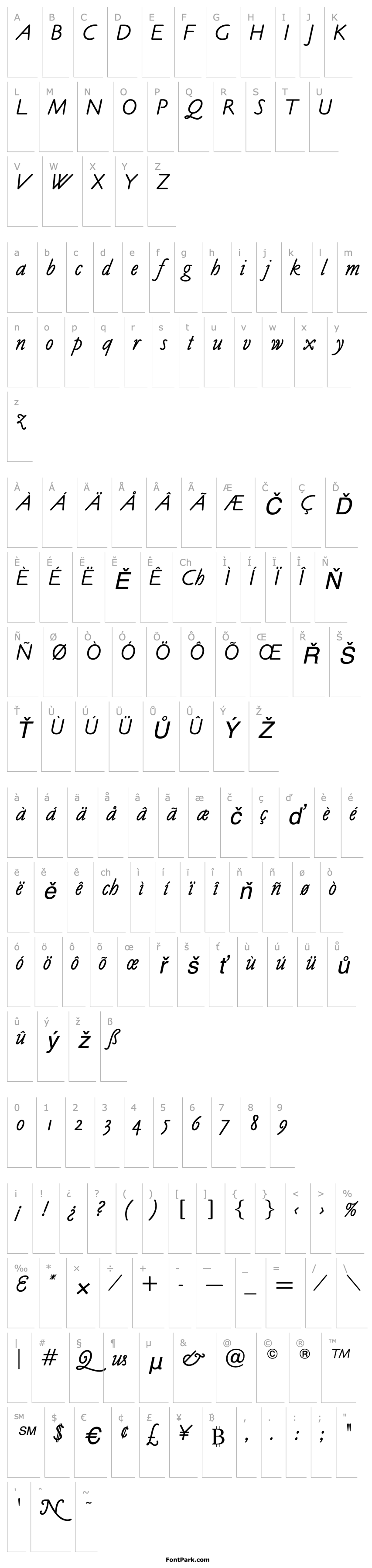 Overview OPTICookeSans-Italic