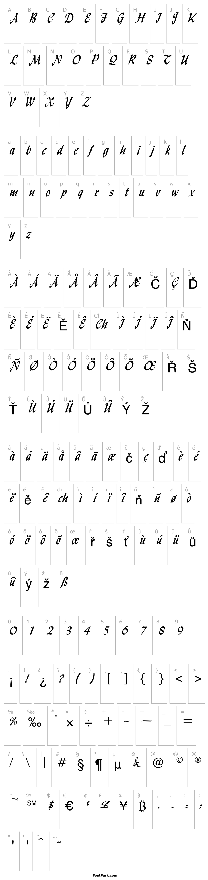 Overview OPTILydian-Cursive