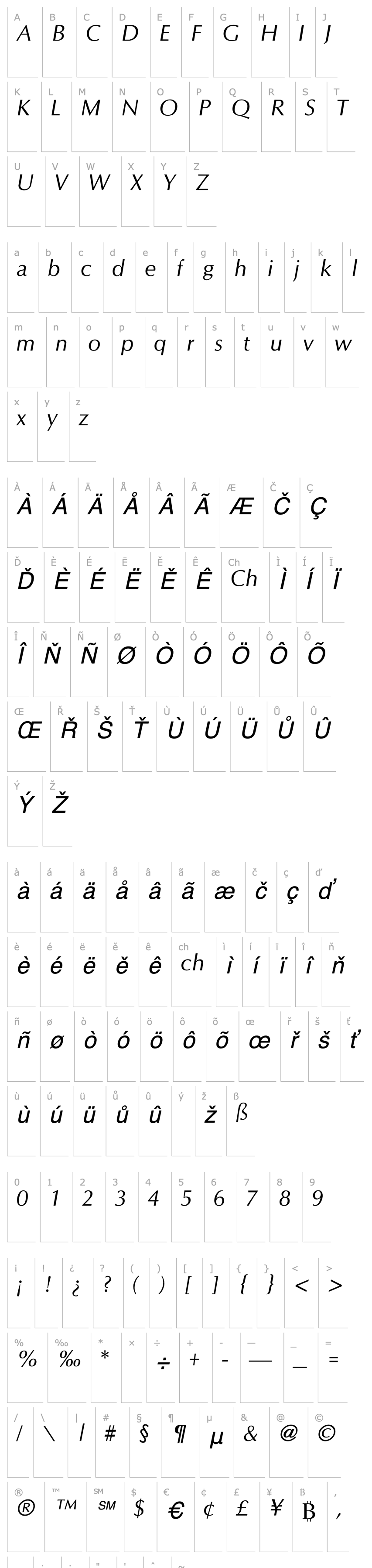 Overview Optim Italic