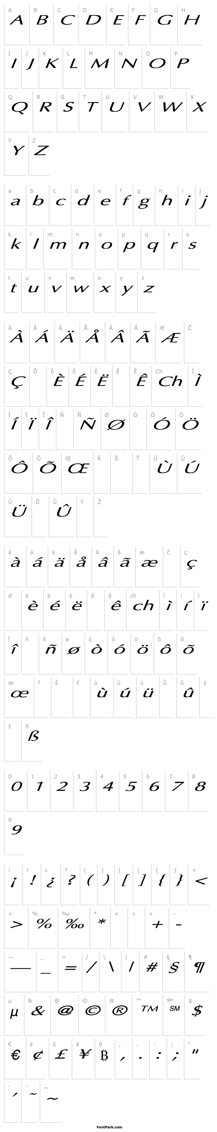 Overview Optima Italic Ex Italic