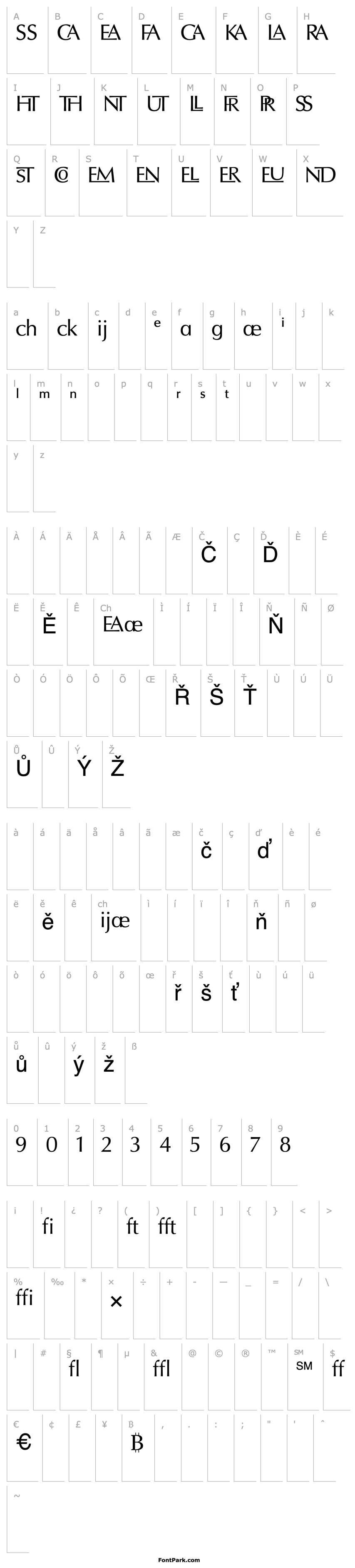 Přehled OptimaLigatures