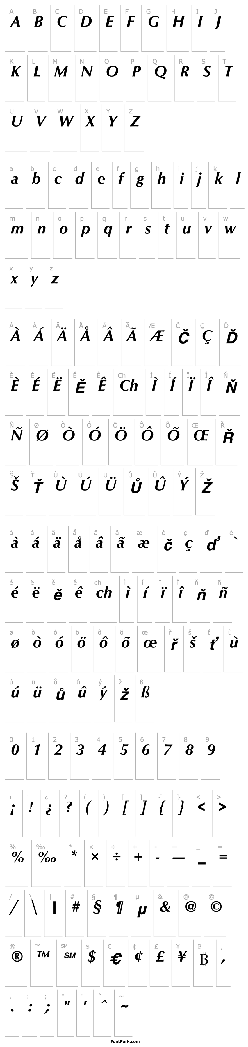 Overview Optimum Bold Italic