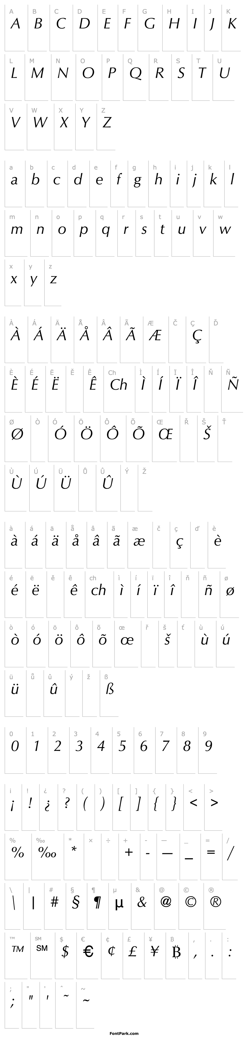 Overview Optimum-RomanItalic