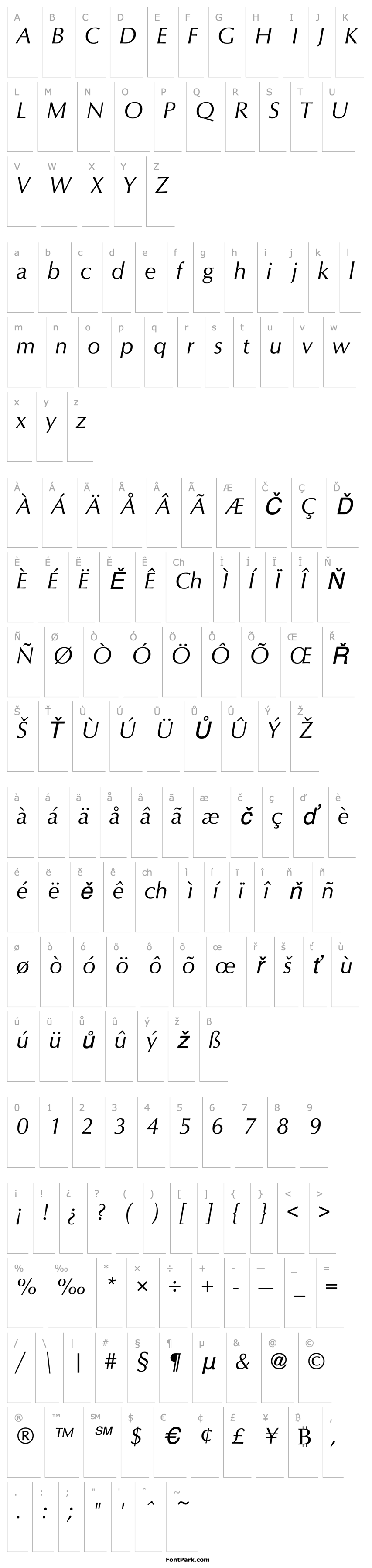 Overview Opus Italic