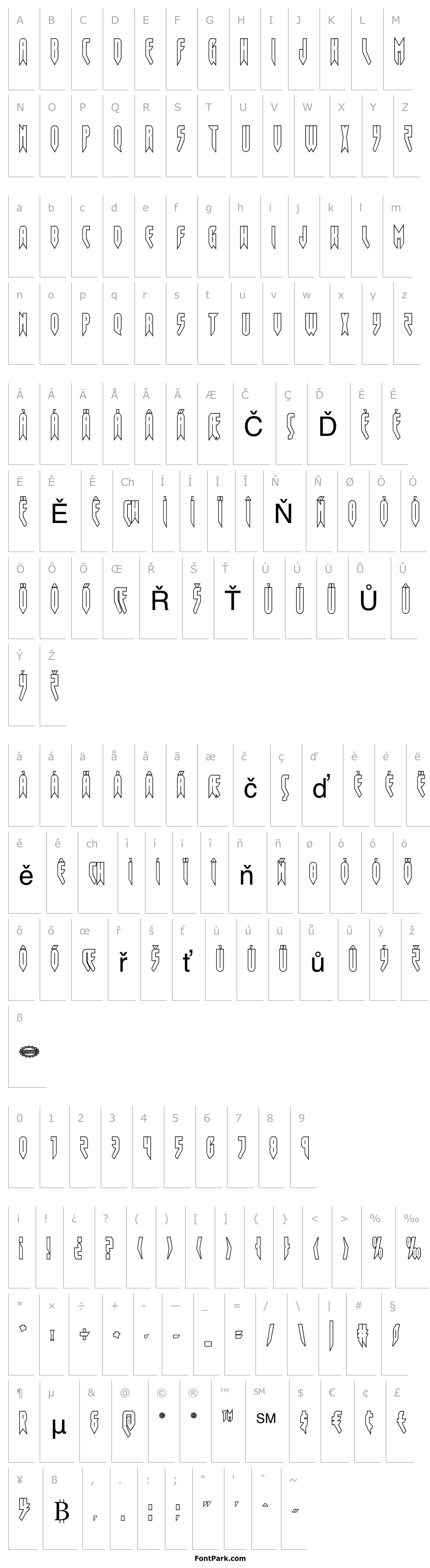 Přehled Opus Magnus Outline Condensed