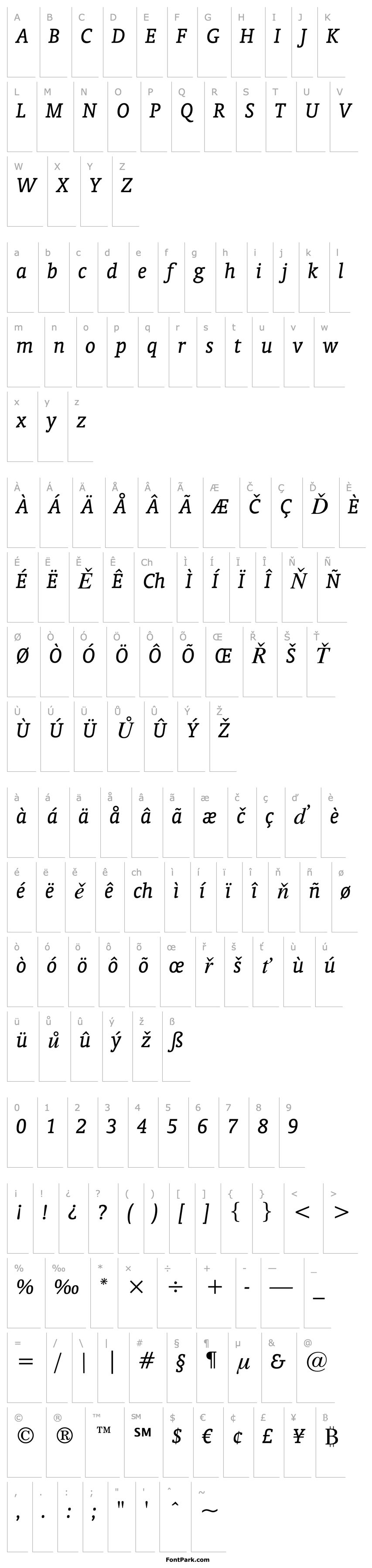 Overview Oranda BT Italic