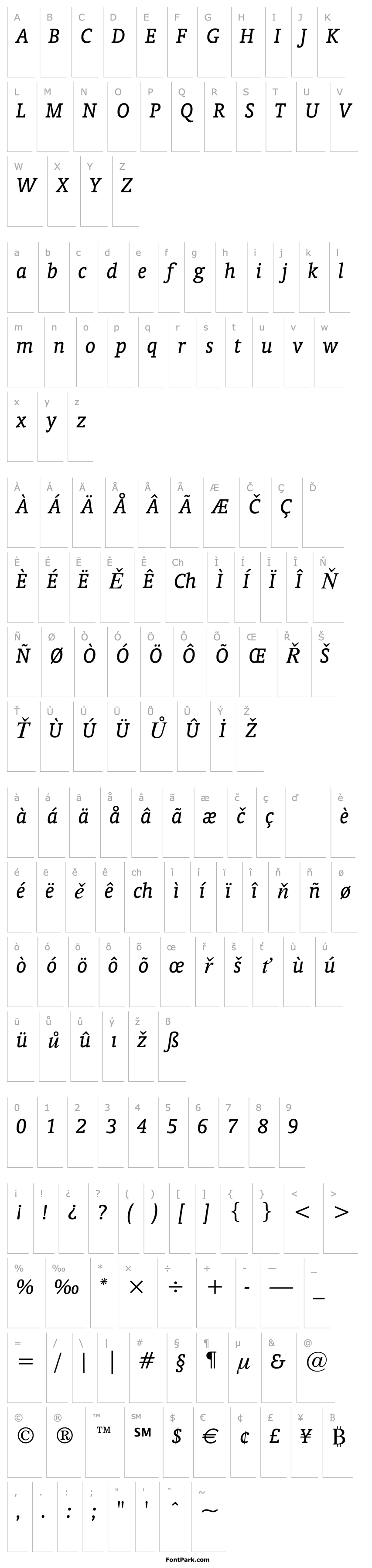 Overview Oranda Italic BT