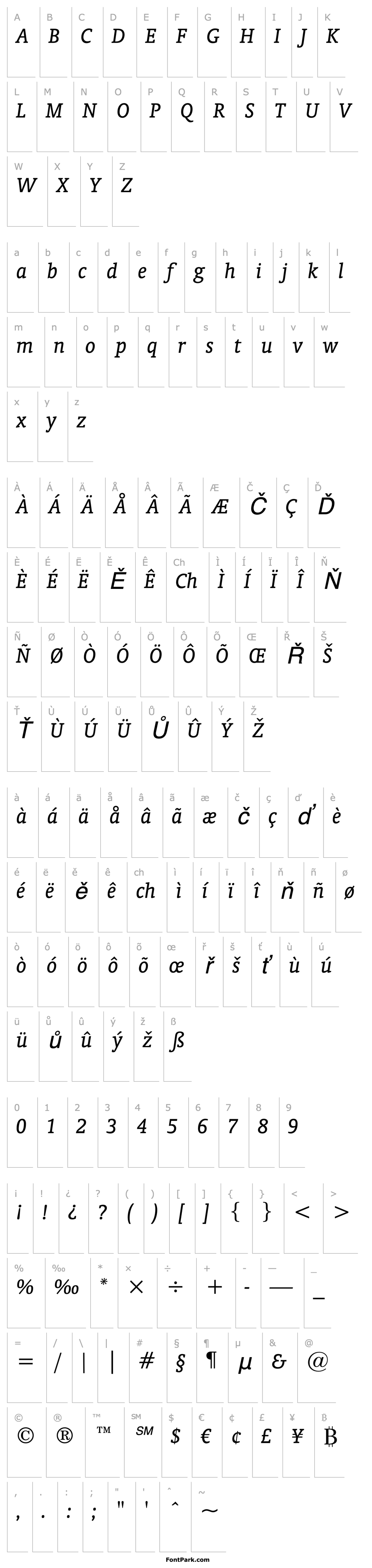 Overview OrandaBT-Italic