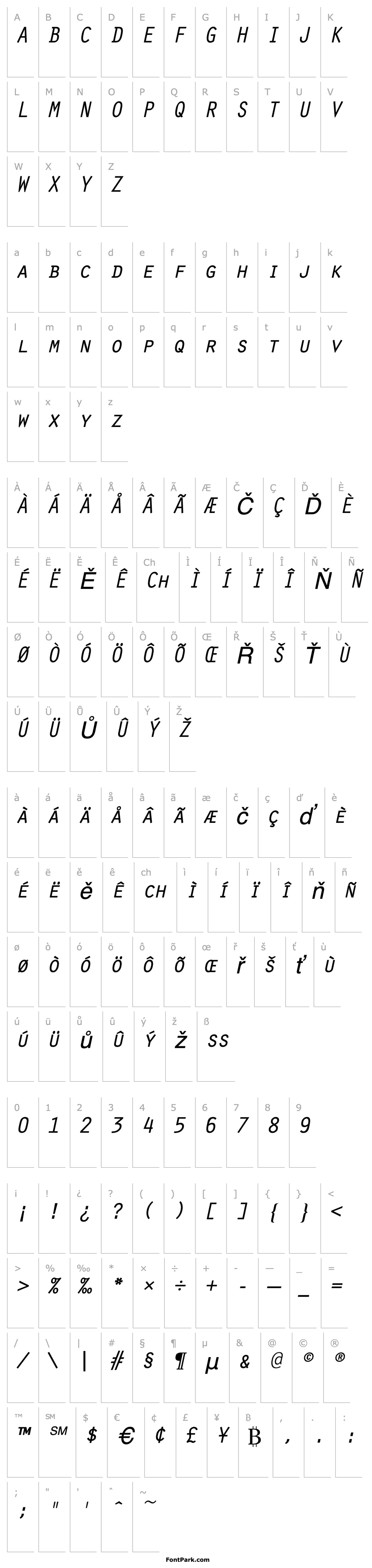 Overview Orator Italic