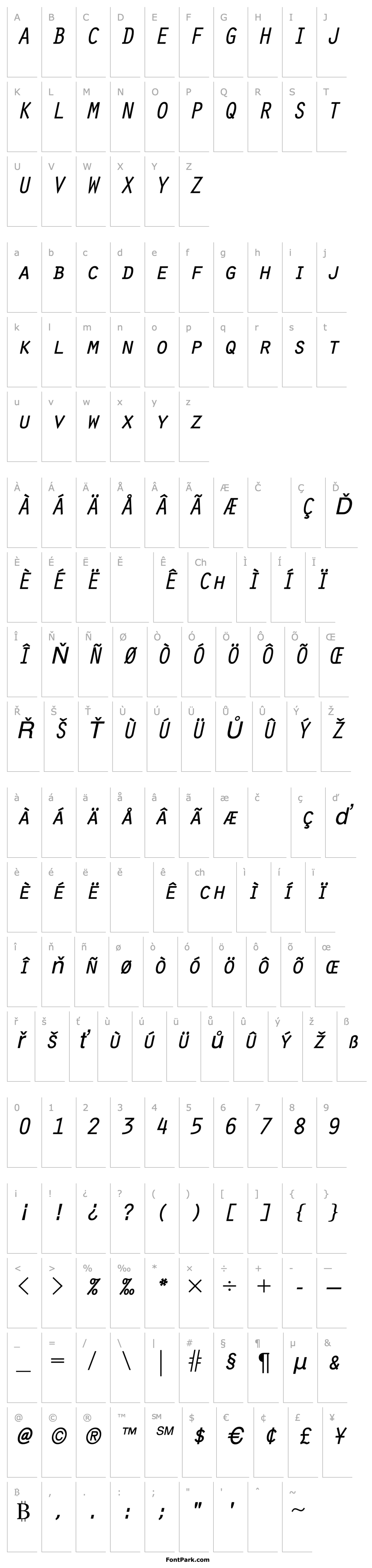 Overview Orator-RegularItalic