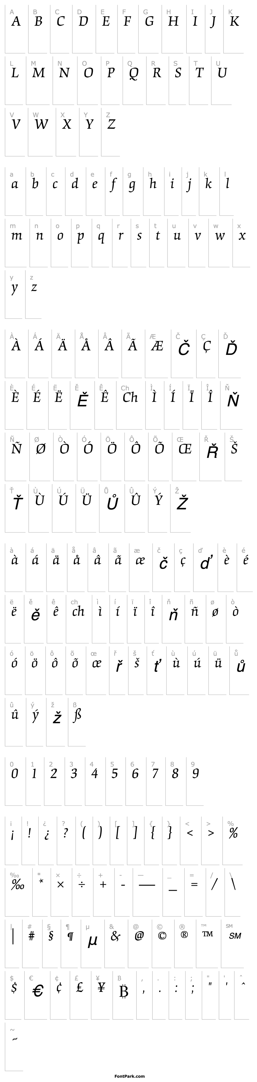 Overview Origami-Italic