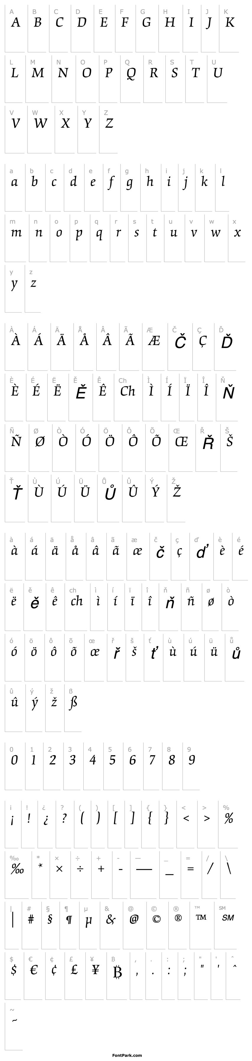 Overview OrigamiStd-Italic