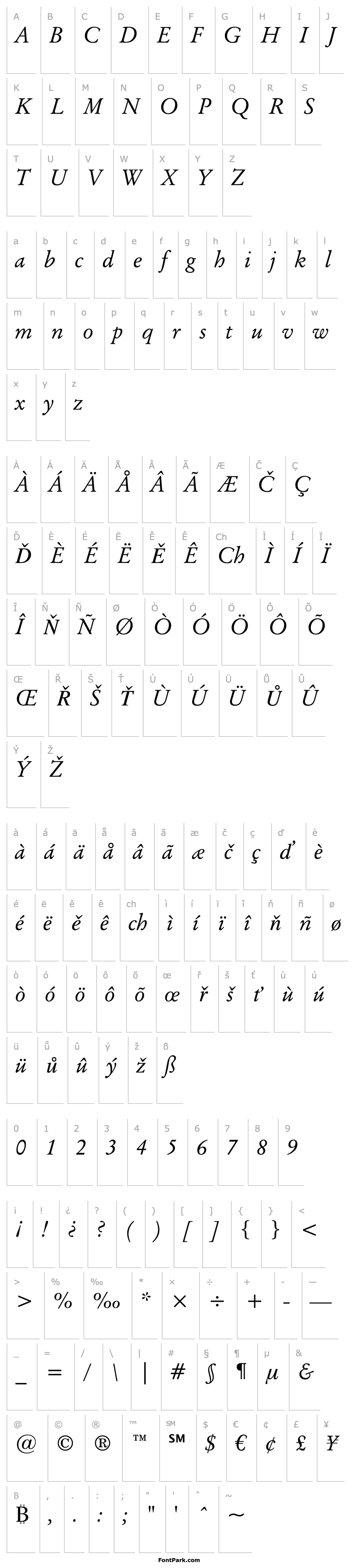 Overview OrigGarmnd BT Italic