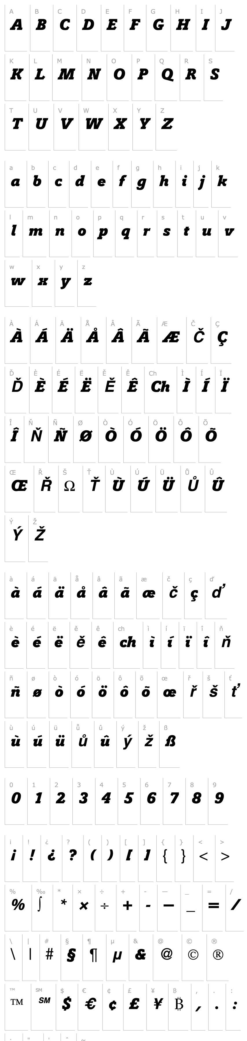 Overview OsmiumHeavy-RegularItalic