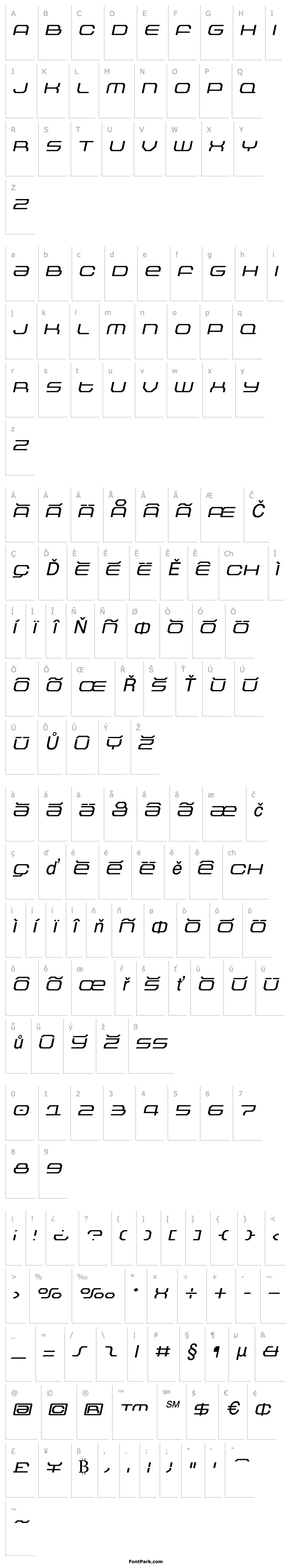 Overview Outlander Nova Light Italic