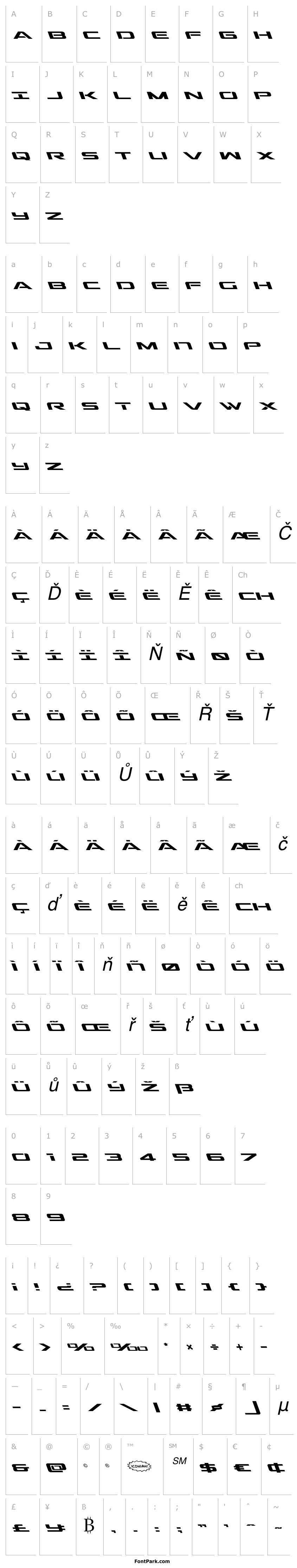 Přehled Outrider Leftalic Italic