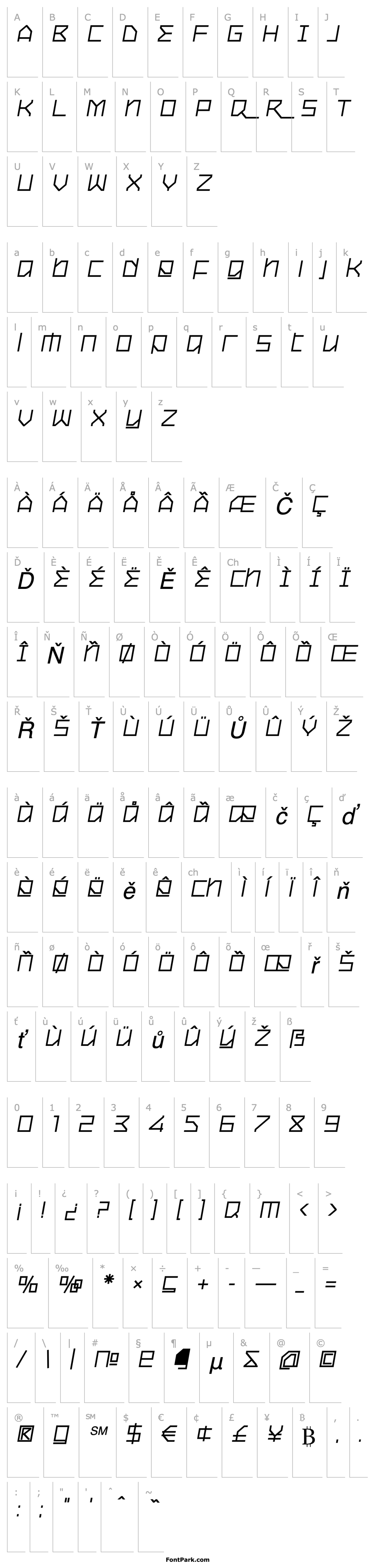 Overview Oxygen Italic