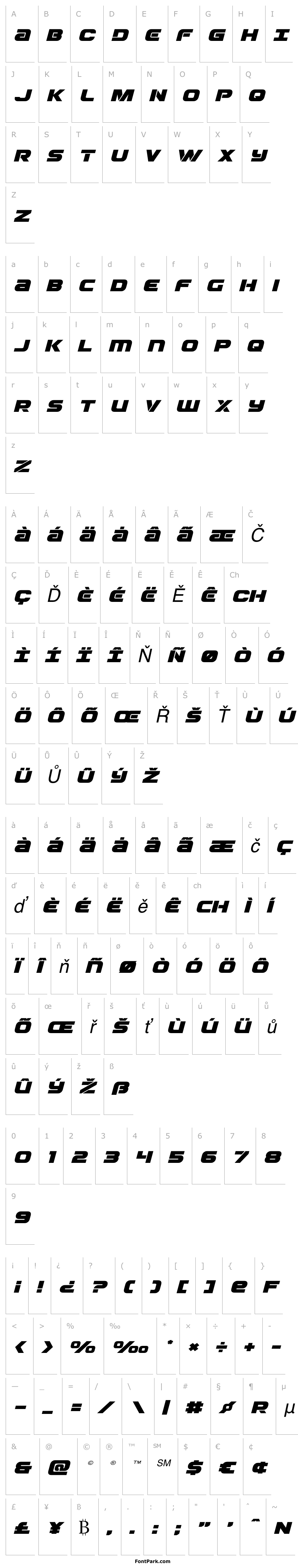 Overview Ozda Expanded Italic