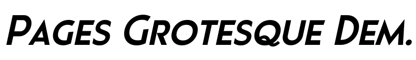 Font Pages Grotesque Demo Bold Italic by Mehmet Abacı