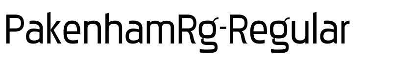 Preview PakenhamRg-Regular