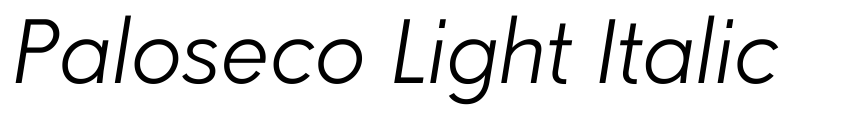 Preview Paloseco Light Italic