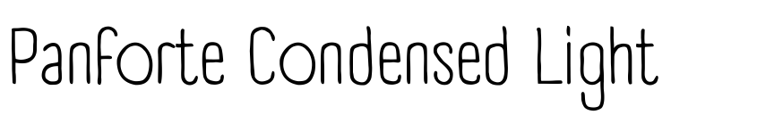 Preview Panforte Condensed Light