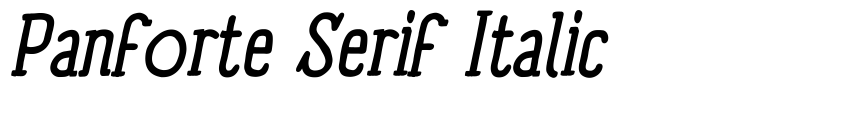 Preview Panforte Serif Italic