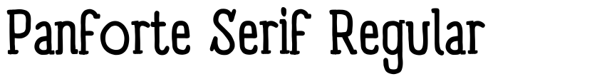 Preview Panforte Serif Regular