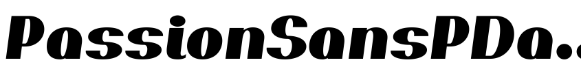 Preview PassionSansPDar-BlackItalic
