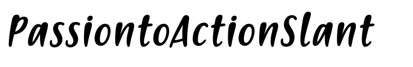 Preview PassiontoActionSlant
