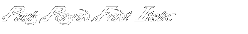 Font Pauls Poison Font Italic by Unknown