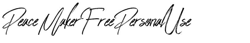Font PeaceMakerFreePersonalUse by Unknown